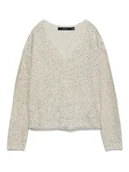 Swetry damskie - Vero Moda Sweter w kolorze kremowym - miniaturka - grafika 1