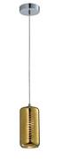 Lampy sufitowe - Auhilon LAMPA wisząca SINA MD12108-1FG szklana OPRAWA zwis loft tuba złoto - miniaturka - grafika 1