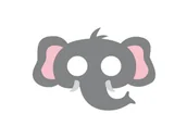 Dodatki do strojów karnawałowych - Maska filcowa Słonik - 1 szt. - miniaturka - grafika 1