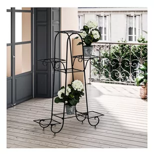 KWIETNIK METALOWY STOJĄCY CZARNY LOFT STOJAK 102CM - Pozostałe ozdoby ogrodowe - miniaturka - grafika 2
