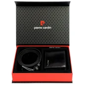 Paski - Funkcjonalny męski zestaw na prezent portfel pasek do spodni Pierre Cardin - miniaturka - grafika 1