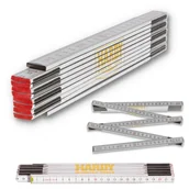 Poziomice, łaty, miary - Miara drewniana składana 2m Hardy - miniaturka - grafika 1