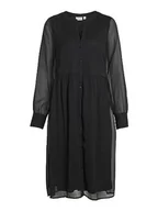 Sukienki - VIFALIA dekolt w serek L/S sukienka - NOOS, czarny, 34 - miniaturka - grafika 1