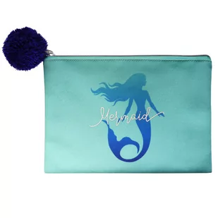 Incood Kosmetyczka turkusowa z pomponem Mermaid - Piórniki - miniaturka - grafika 1