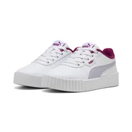 Odzież sportowa dziecięca - Dziecięce sneakersy Carina 3.0 PUMA White Lilac Crush Purple - miniaturka - grafika 1