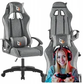 Fotele gamingowe - FOTEL GAMINGOWY OBROTOWY PREMIUM 100KG KANZA - miniaturka - grafika 1