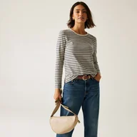 Koszulki i topy damskie - Regatta Koszulka damska z długim rękawem Federica Beżowy, Cotton, Rozmiar: 46 - miniaturka - grafika 1