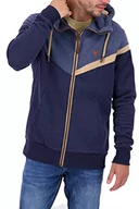 Kurtki męskie - Alife and Kickin JulianAK A męska bluza dresowa, kurtka rekreacyjna, bluza z zamkiem błyskawicznym, S-XXXL, granatowa melanż, S, granatowy melanż - miniaturka - grafika 1