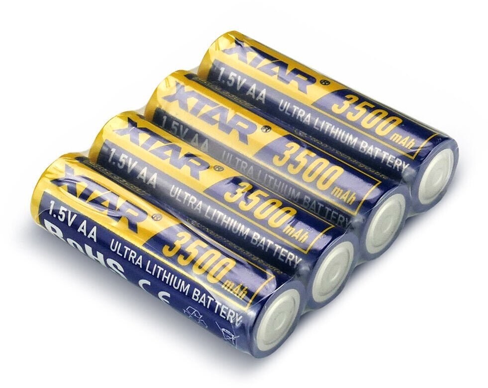 Xtar 4 x baterie litowe AA / R6 3500mAh Ultra Lithium