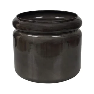 Cermax Doniczka metalowa Randolf śr.25 cm szara - Donice - miniaturka - grafika 1