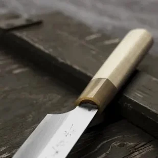 Hideo Kitaoka Aogami#2 Satin Damascus Nóż Yanagiba 27 cm - Noże kuchenne - miniaturka - grafika 9