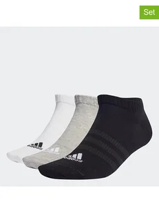 adidas Skarpety funkcyjne (3 pary) w kolorze biało-szaro-czarnym - Skarpetki męskie - miniaturka - grafika 1
