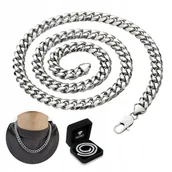 Naszyjniki męskie - Szeroki Łańcuszek Męski Srebrny 10Mm Łańcuch Pancerka Naszyjnik Gruby - inna (Inny) - miniaturka - grafika 1