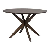 Stoły - Okrągły stół z blatem w dekorze dębu 120x120 cm Calverton – Rowico - miniaturka - grafika 1