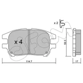 Klocki hamulcowe - Klocki hamulcowe - komplet CIFAM 822-617-0 - miniaturka - grafika 1
