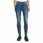 Spodnie damskie - G-STAR RAW NIEBIESKIE JEANSY RURKI Z PRZETARCIAMI DAMSKIE 28/30 6BA - miniaturka - grafika 1