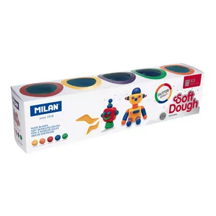 Ciastolina Brokatowa 5 kolorów x 142g MILAN - Przybory szkolne - miniaturka - grafika 2