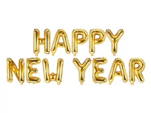 PartyDeco "Balon foliowy Happy New Year, 370x35cm, złoty" FB49M-019 [14766374] - Sylwester - miniaturka - grafika 1