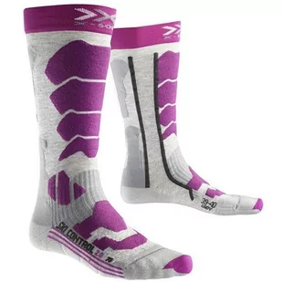Skarpety narciarskie damskie X-Socks Ski Control 2.0 szare - Skarpety termoaktywne - miniaturka - grafika 1