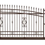 Ogrodzenia - Polbram Brama przesuwna Verona 4x1,6 m prawa brązowa - miniaturka - grafika 1