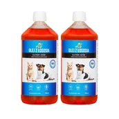 Suplementy i witaminy dla psów - LAB V Olej z łososia dla psów i kotów 2x1000ml - miniaturka - grafika 1