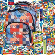 Plecaki szkolne i tornistry - Coolpack Plecak Szkolny Wyprawka Zestaw Basic Krat - miniaturka - grafika 1