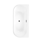 Wanny - Wanna wolnostojąca przyścienna Pari 170x80 cm czarny odpływ Corciano - miniaturka - grafika 1