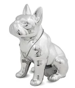 Wyposażenie pokoiku dziecięcego - SKARBONKA Figurka Buldog Srebrny 17x15 - miniaturka - grafika 1