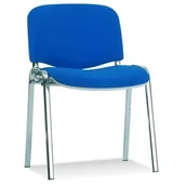 Fotele i krzesła biurowe - KRZESŁO KONFERENCYJNE ISO CHROM NIEBIESKO CZARNE C-14 - miniaturka - grafika 1