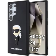 Etui i futerały do telefonów - Karl Lagerfeld KLHCS24L3DRKINK S24 Ultra S928 czarny/black hardcase 3D Rubber Ikonik - miniaturka - grafika 1