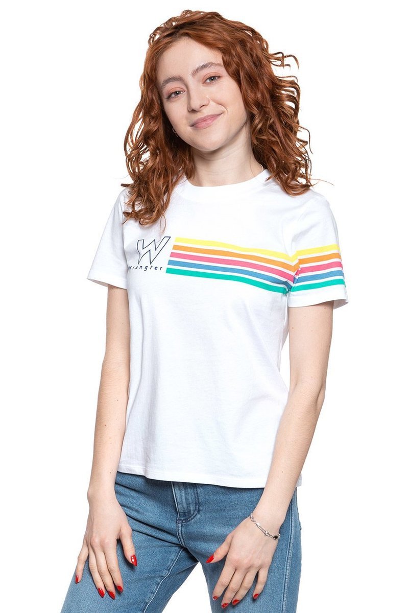 Damska koszulka t-shirt Wrangler HIGH RIB REGULAR TEE XS