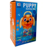 Maskotki i pluszaki - INTERAKTYWNY PIESEK POZYTYWKA SKARBONKA ZABAWKA ŚWIATEŁKA MELODIE ZĘBATKI - miniaturka - grafika 1