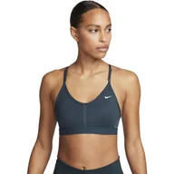 Biustonosze - Nike Damski biustonosz sportowy W Nk Indy z dekoltem w serek - miniaturka - grafika 1