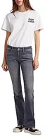 Spodnie damskie - Pepe Jeans Jeansy damskie Piccadilly, Szary (Denim-ug6), 34W / 32L - miniaturka - grafika 1