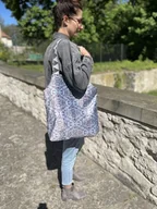 Torebki damskie - Torebka worek - shoperka A4 - miniaturka - grafika 1