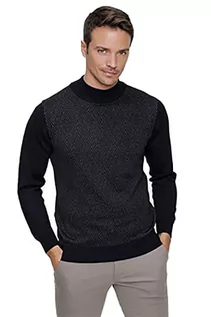 Swetry męskie - Bonamaison Men's TRMRVN100178 sweter męski, granatowy, XL (DE) - grafika 1