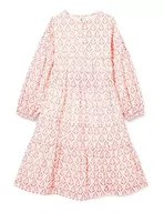 Sukienki - Mimo Dziewczęca letnia sukienka z nadrukiem Casual Dress, różowy neonowy, 122 cm - miniaturka - grafika 1