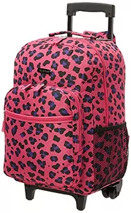 Rockland Plecak na kółkach z podwójnym uchwytem, Magenta Leopard, Jeden rozmiar, Plecak na kółkach z podwójnym uchwytem - Plecaki - miniaturka - grafika 1