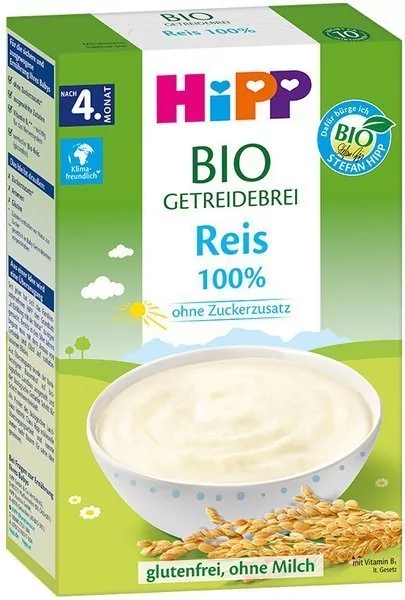 HiPP, Bio, bezmleczna bezglutenowa kaszka ryżowa, 200 g