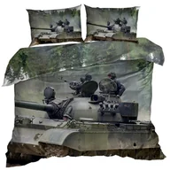 Pościel - Pościel 3D bawełna satyna 160x200cm CZOŁG - miniaturka - grafika 1