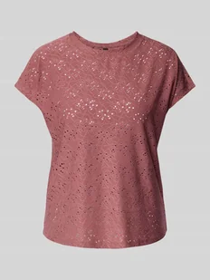 T-shirt o kroju regular fit z efektem podpalania model ‘SMILLA’ - Koszulki i topy damskie - miniaturka - grafika 1