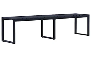 Czarna ławka ogrodowa 180 cm N2-E73 - Ławki ogrodowe - miniaturka - grafika 1
