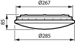 Philips LIGHTING O/K WL060V LED11S/840 PSU II WH plafon 12W 1100lm 4000K IP44-LEDINAIRE 911401802180 - Oprawy, klosze i abażury - miniaturka - grafika 3