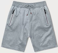 Spodenki damskie - SPORTOWE SPODENKI MĘSKIE JASNE SZARE (8K298-2) - J.STYLE - miniaturka - grafika 1