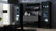 Komody - Cama Meble Komoda UNI czarny/ czarny połysk (NIGHT) - miniaturka - grafika 1