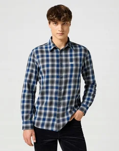 WRANGLER 1 PKT INDIGO SHIRT NAVY 112357226 L - Koszule męskie - miniaturka - grafika 1