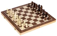 Gry planszowe - Gra magnetyczna 2w1 szachy, warcaby z drewna Goki - miniaturka - grafika 1