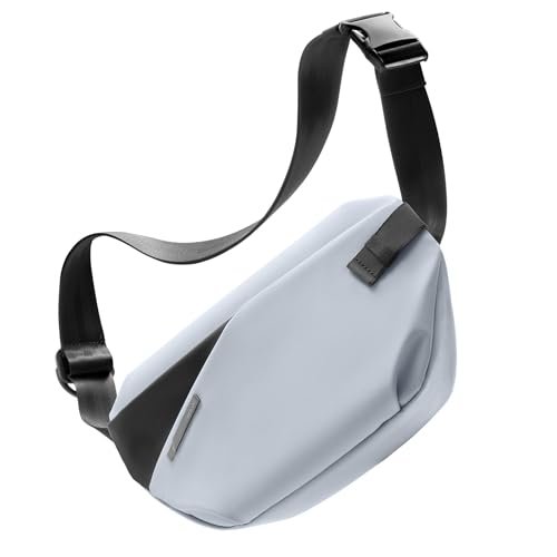 Inateck Torba na ramię, lekka torba crossbody z paskiem do szybkiego dopasowania, odporna na zachlapanie torba na ramię dla mężczyzn i kobiet, Szaro-niebieski, Medium, codzienny