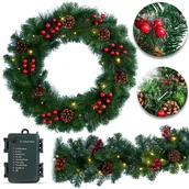 Oświetlenie świąteczne - Lampki choinkowe Heckermann Łańcuch choinkowy LED 270cm Ozddoba - miniaturka - grafika 1