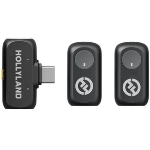 System bezprzewodowy HOLLYLAND Lark A1 Mini Duo USB-C Szary - Mikrofony komputerowe - miniaturka - grafika 1